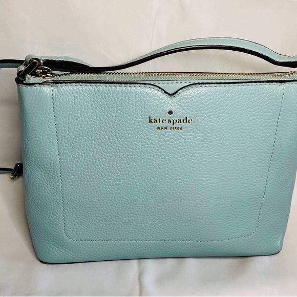 kate spade Handbags - Kate Spade Stunning Sky Blue Harlow Crossbody EUC